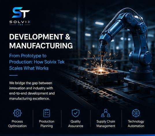 Development and manufacturing — scaling from prototype to production